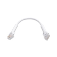 UniFi Patch Cable 50-Pack 0.1m White Both End Bendable to 90 Degree RJ45 Ethernet Cable Cat6 Ultra-Thin 3mm Diameter U-Cable-Patch-RJ45