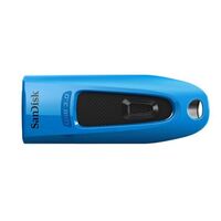 SanDisk Ultra 32GB USB3.0 Flash Drive ~130MB s Memory Stick Thumb Key Lightweight SecureAccess Password-Protected Retail 5yr BLUE