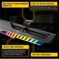 Antec GPU Bracket Dagger Black Horizontal - PCI Slot mount. 5 holes. GPU 170-270mm. universal case support, Tool-Less. Adjustable Support column.
