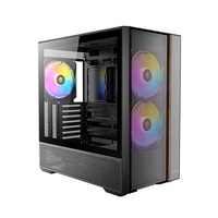 Antec Flux Rear ATX Micro-ATX ITX, TG side, 7 slots, 1x3.5 ft,2x2.5 ft, 5 fans incl ARGB, 360mm rad, GPU¤400mm, Mid Tower case