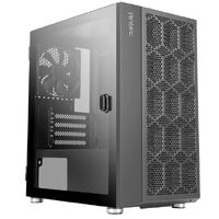 Antec NX200M m-ATX ITX Case Large Mesh Front for excellent cooling Side Window 1x 12CM Fan Included Radiator 240mm. GPU 275mm 