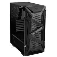 ASUS GT301 TUF Gaming Case Black ATX Mid-Tower Tempered Glass Compact Case, Honeycomb Panel, 4 Total Pre-Installed 120mm Fans 3x ARGB + 1x