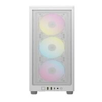 Corsair iCUE 2000D RGB AIRFLOW Mesh Panels USB-C ICUE 3x AF120 RGB Slim Fans Mini ITX Tower - White. Case