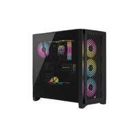 Corsair iCUE 4000D RGB Airflow Mesh Front Panel Mid-Tower. Black. 3x AF120 RGB Elite Fans Node Pro Controller - Gaming Case
