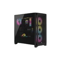 Corsair iCUE 4000D RGB Airflow Mesh Front Panel Mid-Tower. Black. 3x AF120 RGB Elite Fans, Node Pro Controller - Gaming Case