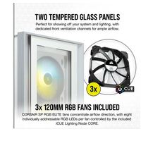 Corsair iCUE 4000D RGB Airflow Mesh Front Panel Mid-Tower White 3x AF120 RGB Elite Fans Node Pro Controller - Gaming Case 