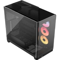 Corsair FRAME 4500X LX-R RGB LINK Panoramic Glass Mid-Tower PC Case Black: up to 460mm GPU, 360mm radiators, rich I O, and versatile fan rad mounts