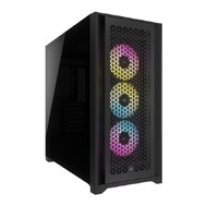 Corsair iCUE 5000D RGB High Airflow 3x AF120 RGB Elite Fan Lighting Node Pro Controller Tempered Glass Mid-Tower Black Gaming Case