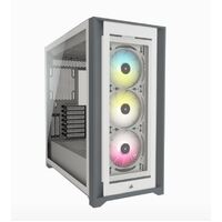 Corsair 5000X RGB TG E-ATX ATX USB Type-C 3x 120mm TGB Front Radiator 360mm. 72 PCI 4x 2.5 inch SSD 2x 3.5 inch HDD. VGA 420mm. White Tower Case