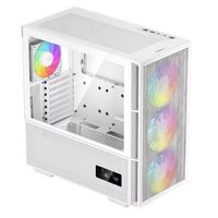 DeepCool CH560 DIGITAL White High Airflow Mid-Tower Case Mini-ITX  Micro-ATX  ATX  E-ATX Magnetic Hybrid MeshTempered Glass 3 Pre-Installed 140mm