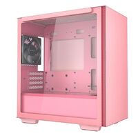 DeepCool MACUBE 110 Pink Minimalistic Micro-ATX Case, Magnetic Tempered Glass Panel, Removable Drive Cage, Adjustable GPU Holder, 1xPreinstalled Fan