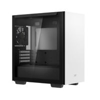 DeepCool MACUBE 110 White Minimalistic Micro-ATX Case, Magnetic Tempered Glass Panel, Removable Drive Cage, Adjustable GPU Holder, 1xPreinstalled Fan