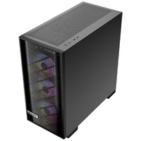 OKINOS 612 ARGB Mid Tower ATX case, tempered glass, USB-C 5Gbps, 4x120mm ARGB fans, 405mm GPU, 175mm CPU, 360mm radiator support