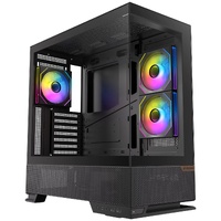 OKINOS Aqua 6 infinity Mid Tower ATX case, tempered glass, USB-C 10Gbps, 435mm GPU, 175mm CPU, 360mm radiator, ATX mATX ITX support, steel build RGB