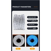8Ware 350m CAT6A Ethernet LAN Cable Reel Box Blue Bare Copper Twisted Core PVC Jacket 305m