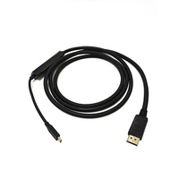 8ware 2m USB-C to DP DisplayPort Cable Adapter Male to Male iPad Pro Macbook Air Samsung Galaxy S10 MS Surface
