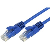 8ware CAT6 Ultra Thin Slim Cable 0.5m   50cm - Blue Color Premium RJ45 Ethernet Network LAN UTP Patch Cord 26AWG for Data