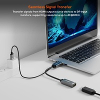 mbeat Tough Link HDMI to DisplayPort Adapter with USB Power  Seamless Signal Transfer  Plug-and-Play Convenience Cable Length: 15cm