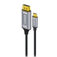 mbeat Tough Link 1.8m 16K USB-C to DP Cable - Space Grey 40Gbps USB-C (male) to DisplayPort 2.1 (male)