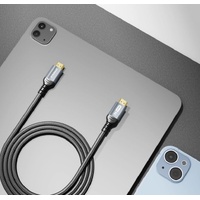 mbeat Tough Link 3m Certified 8K HDMI Cable - Space Grey HDMI 2.1 (male) to HDMI 2.1 (male) 48Gbps 51g