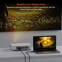 mbeat Tough Link 1.8m DisplayPort to DVI-D Cable Effortless plug and play Resolutions up to 1080p 60Hz (19201080)