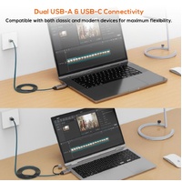 mbeat Tough Link 2m USB  USB-C to RJ45 Ethernet Cable - Space Grey