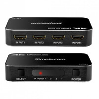 Simplecom CM324 4 Way HDMI 2.0 Switch 4 IN 1 OUT Ultra HD 4K 60Hz HDR HDCP 2.2