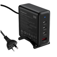 Simplecom CU400 4-Port PD 100W GaN Fast Charger 3xUSB-C  USB-A for Phone Tablet Laptop