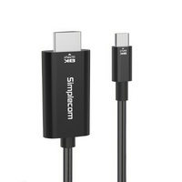 Simplecom DA324 USB-C to HDMI 2.1 Cable 2M, 8K 60Hz, DP1.4 Alt, HDCP1.4 2.3, HDR10, DSC1.1 1.2a, Audio LPCM AC3 DTS DTS-HD Dolby MAT