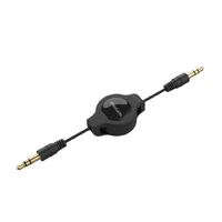  Verbatim 3.5mm Aux Audio Cable Retractable 75cm - Black Clearance