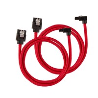 Corsair Premium Sleeved SATA 6Gbps 60cm 90 degree Connector Cable  Red