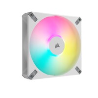 Corsair AF ELITE Series AF140 RGB ELITE White 140mm Fluid Dynamic RGB Fan with AirGuide Single Pack