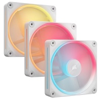 Corsair iCUE LINK LX120-R RGB 120mm PWM Reverse Fans Starter Kit Triple Pack - White: 66.7CFM, 2400RPM, 37.7dBA, 0.4A, Static Pressure, Magnetic Dome