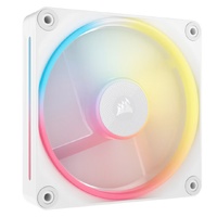 Corsair iCUE LINK LX120R RGB 120¯mm PWM Reverse Fan Expansion Single Pack  White: 66.7¯CFM, 2400¯RPM, 37.7¯dBA, 0.4¯A,Static Pressure, Magnetic Dome
