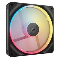 Corsair iCUE LINK LX140-R RGB 140mm PWM Reverse Fan Expansion Single Pack - Black: 90.6 CFM, 2000 RPM, 38.3 dBA, 0.45A, Static Pressure, Magnetic Dome