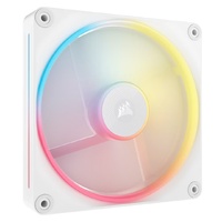 Corsair iCUE LINK LX140-R RGB 140mm PWM Reverse Fan Expansion Single Pack - White: 90.6 CFM, 2000 RPM, 38.3 dBA, 0.45A, Static Pressure, Magnetic Dome