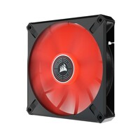 Corsair ML ELITE Series, ML140 LED ELITE, 140mm Magnetic Levitation Red LED Fan with AirGuide, Single Pack