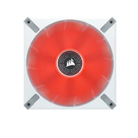 Corsair ML ELITE Series, ML140 LED ELITE WHITE, 140mm Magnetic Levitation Red LED Fan with AirGuide, Single Pack