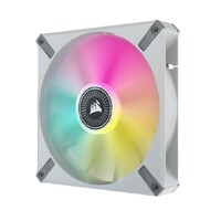 Corsair ML ELITE Series ML140 RGB ELITE WHITE 140mm Magnetic Levitation RGB Fan with AirGuide Dual Pack with Lighting Node CORE 