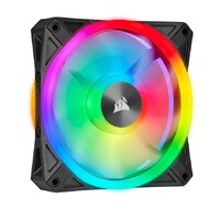Corsair QL120 RGB Triple Fan Kit with Lighting Node Core, ICUE, 120mm RGB LED PWM Fan 26dBA, 41.8 CFM, 3 Fan Pack