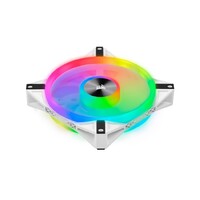 Corsair QL140 RGB White ICUE 140mm RGB LED PWM Fan 26dBA 50.2 CFM Single Pack