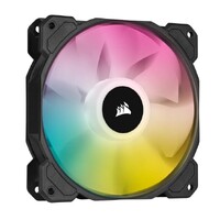 Corsair Black SP120 RGB ELITE, 120mm RGB LED PWM Low Noise, High CFM Fan with AirGuide, Single Pack
