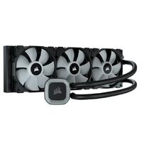 Corsair H150i RGB 360mm Radiator, 3x SP120 RGB Elite PWM fan, Variable Fans speed via ICUE, Ultra Bright RGB Pump Head. Liquid Cooling. Black