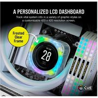 CORSAIR iCUE ELITE CPU Cooler LCD Display Upgrade Kit ICE -  transforms your CORSAIR ELITE CAPELLIX CPU cooler into a personalized dashboard Display