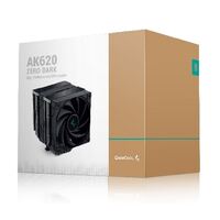 DeepCool AK620 Zero Dark High Performance CPU Cooler Dual-Tower Design 2x120mm Fluid Dynamic Bearing Fans 6 Copper Heat Pipes Intel LGA1700 AMD AM5