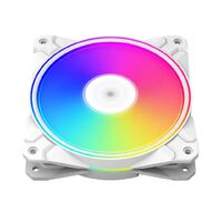 Deepcool CF 120 PLUS White Case Fan (3 in 1) Customisable ARGB LED Lighting, PWN Fan Control, RGB Controller