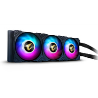 Gigabyte AORUS WATERFORCE 360 All-in-one Liquid Cooler with Circular LCD Display, RGB Fusion 2.0, Triple 120mm ARGB Fans