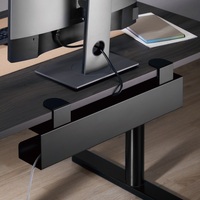 Brateck Clamp-On Under Desk Cable Tray --  Black