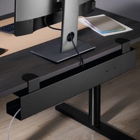 Brateck Extendable Clamp-On Under Desk Cable Tray --  Black
