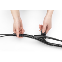 Brateck 15mm/0.59' Diameter Coiled Tube Cable Sleeve Material Polyethylene(PE) Dimensions 1000x15mm - Black